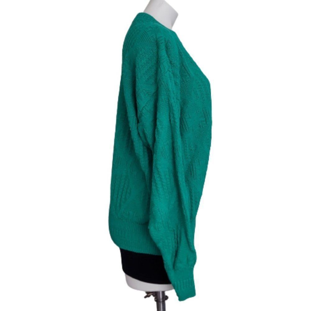 Vintage 1990's Unisex The Fox Collection Dad Sweater, Green L/XL - Picture 3 of 13